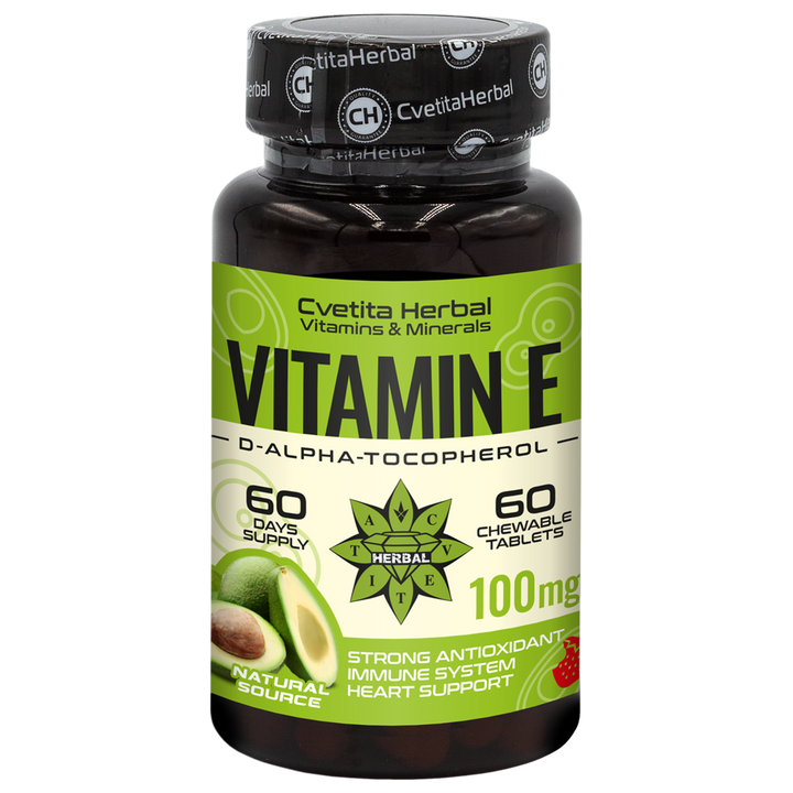 Vitamina E - Masticables (60 comprimidos x 100 mg)