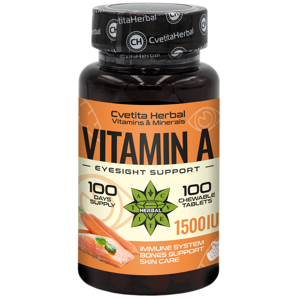 Vitamina A - Masticables (100 tabletas 1500 IU)