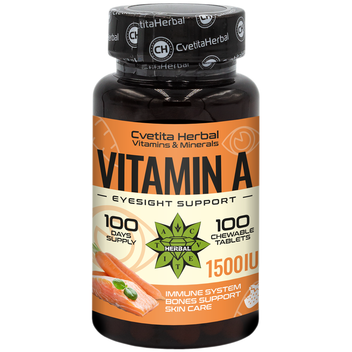 Vitamina A - Masticables (100 tabletas 1500 IU)