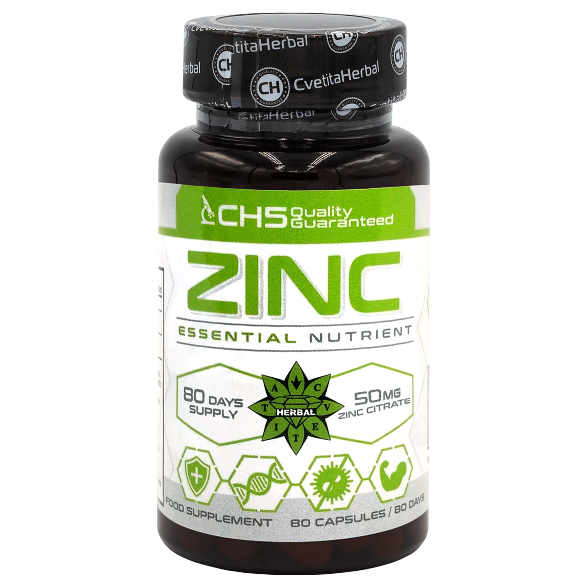 Citrato de Zinc - Zinc (80 cápsulas x 50 mg)