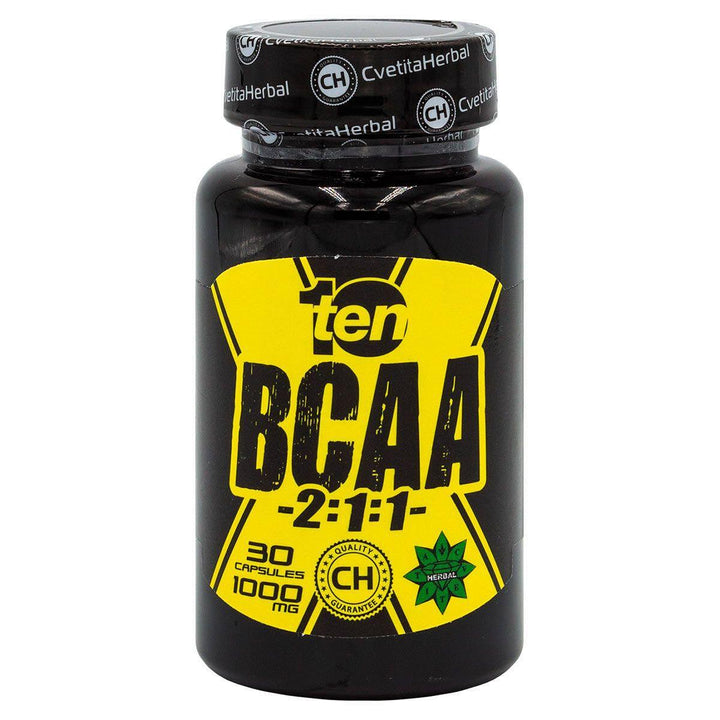 BCAA 2:1:1 - Aminoácidos 10/ten (30 cápsulas x 1000mg)