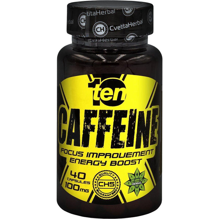 Cafeína - Caffeine 10/ten (40 cápsulas x 100 mg)
