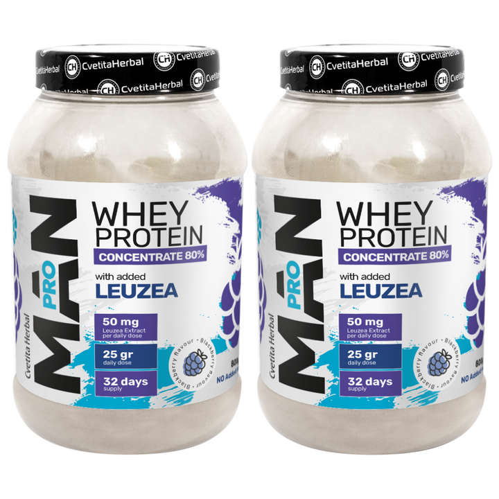 Proteína de Suero con Leuzea y Enzimas de Papaya - MAN PRO WHEY CONCENTRATE (800 gr)