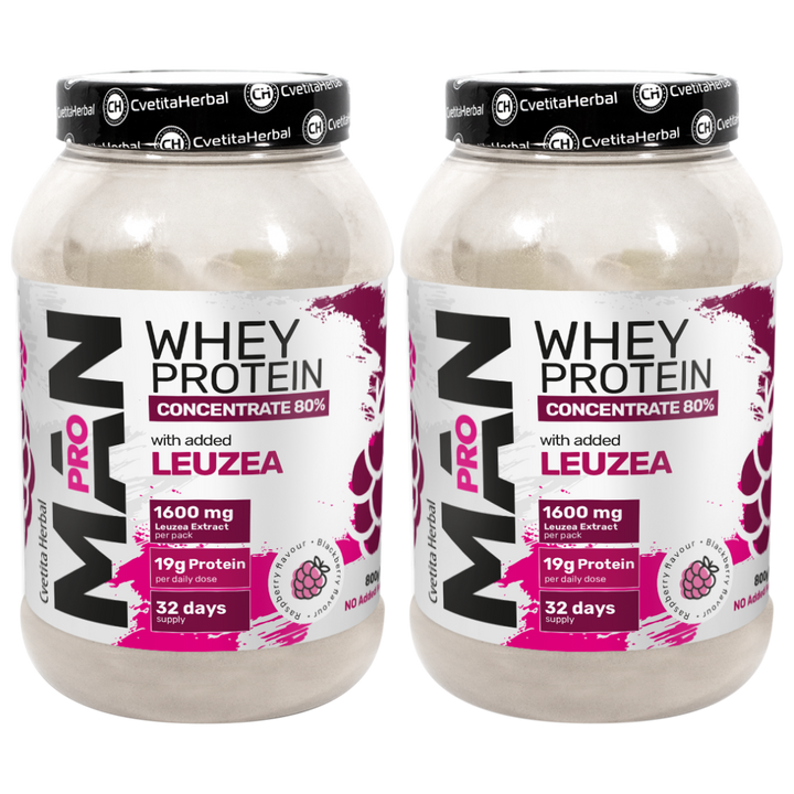 Proteína de Suero con Leuzea y Enzimas de Papaya - MAN PRO WHEY CONCENTRATE (800 gr)