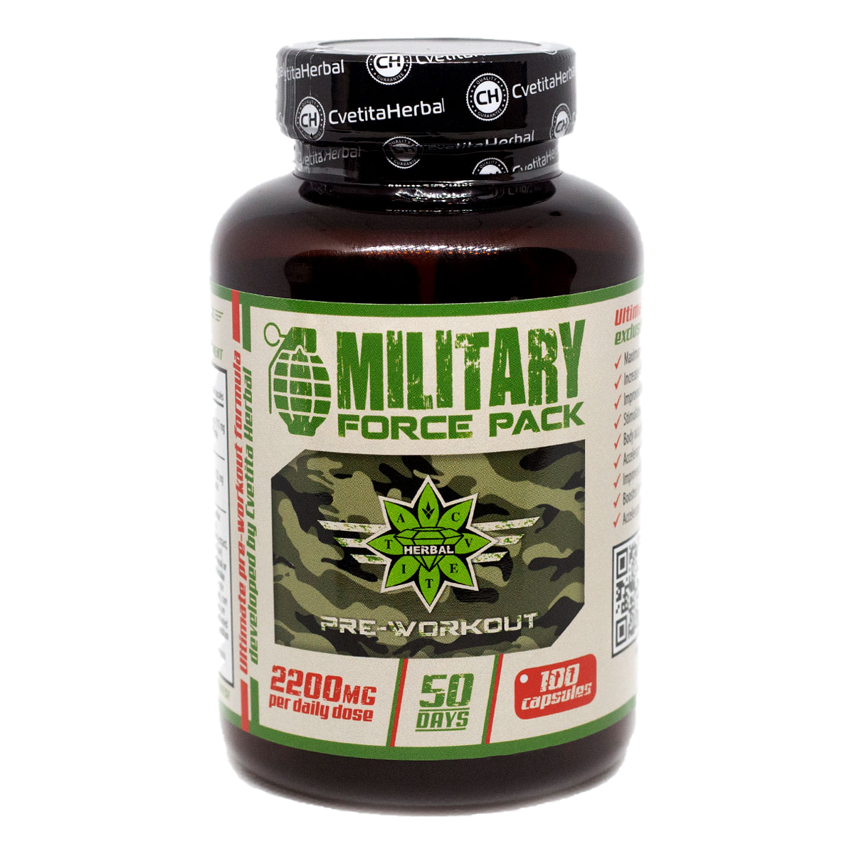 Hierbas y Aminoácidos - Military Force Pack (100 cáps. x 1100 mg)
