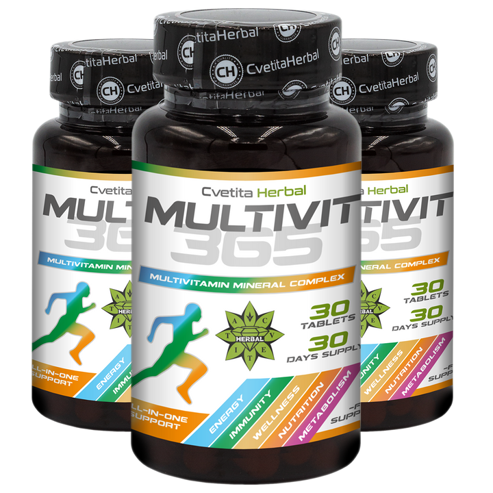 MultiVit 365 - Complejo Multivitamínico y Mineral (30 comprimidos)