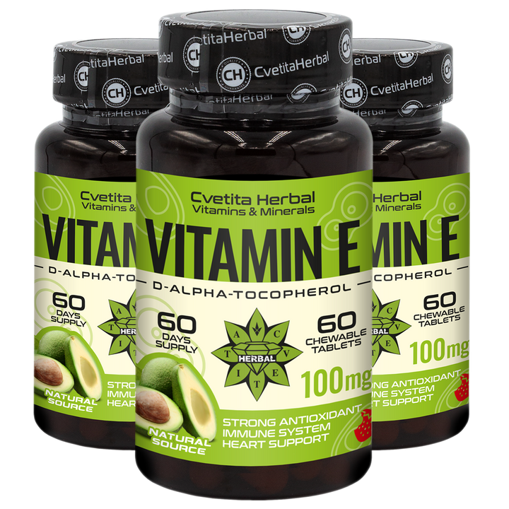 Vitamina E - Masticables (60 comprimidos x 100 mg)