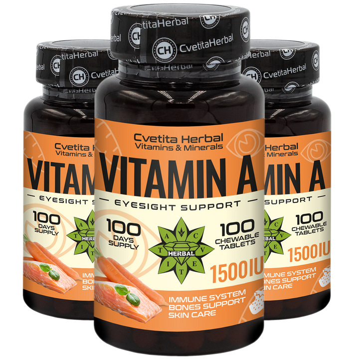 Vitamina A - Masticables (100 tabletas 1500 IU)