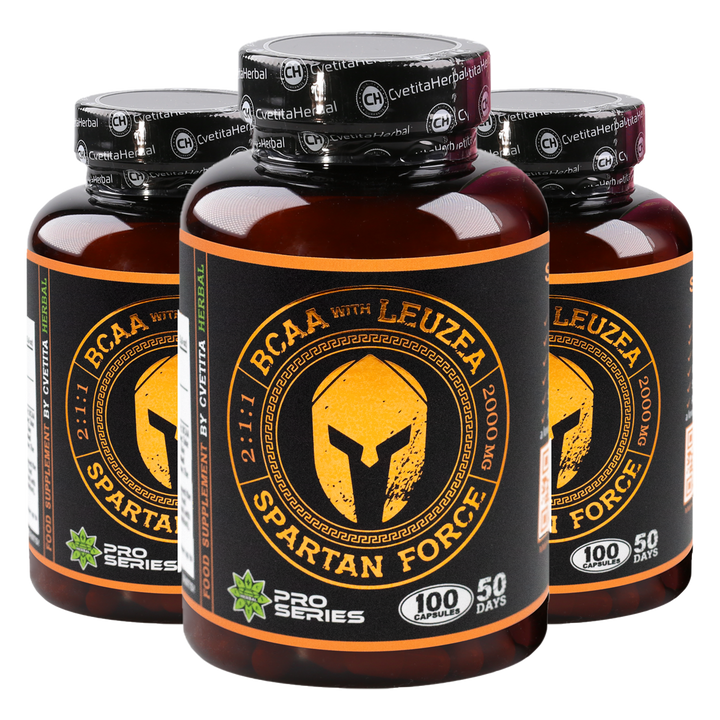 Leuzea y BCAA - Spartan Force (100 cápsulas)