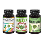 PACK COMBO REFUERZA LA INMUNIDAD - LEUZEA MAX 60 COMP. + MULTIVIT 365 + MAGNESIO 30 COMP.