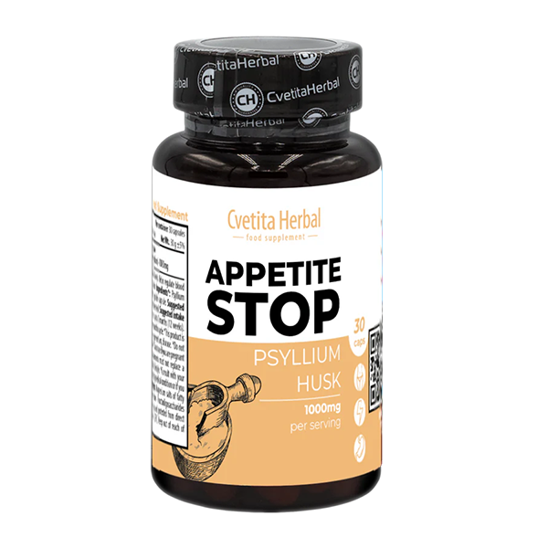 Бял Живовляк (Псилиум) - Appetite Stop (30 капс. x 1000 mg) 1br