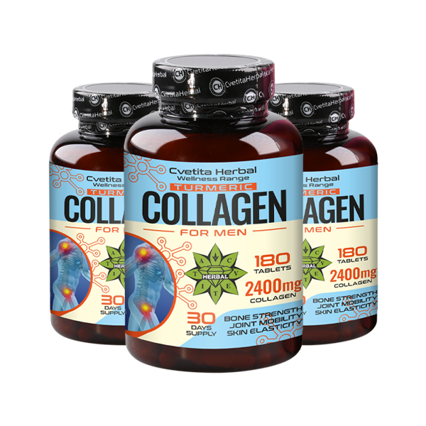 Kолаген с Куркума - Collagen Turmeric (180 таблетки х 2400 mg) 2+1
