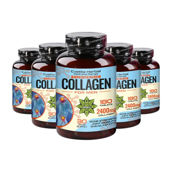 Kолаген с Куркума - Collagen Turmeric (180 таблетки х 2400 mg) 3+2