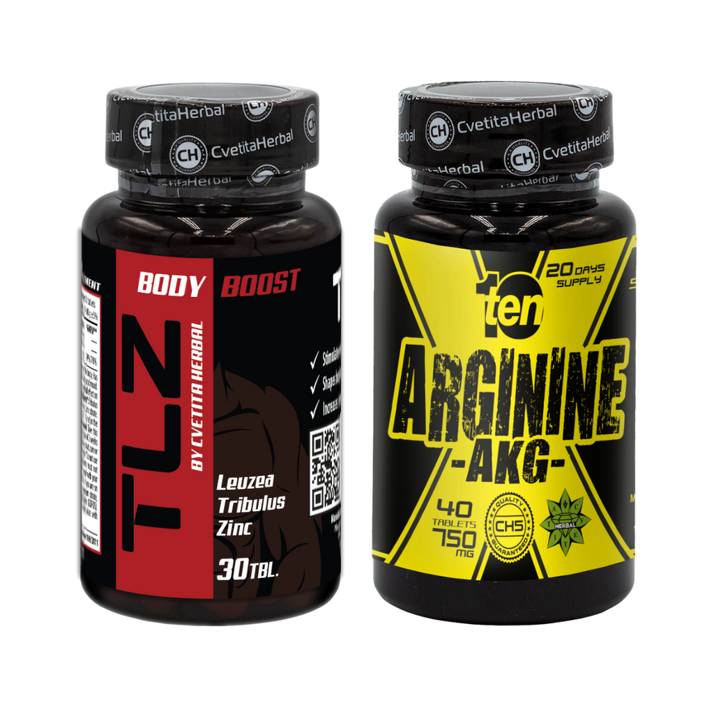 PACK COMBO: TLZ (Tribulus, Leuzea, Zinc) + TEN Arginina 40 comp.