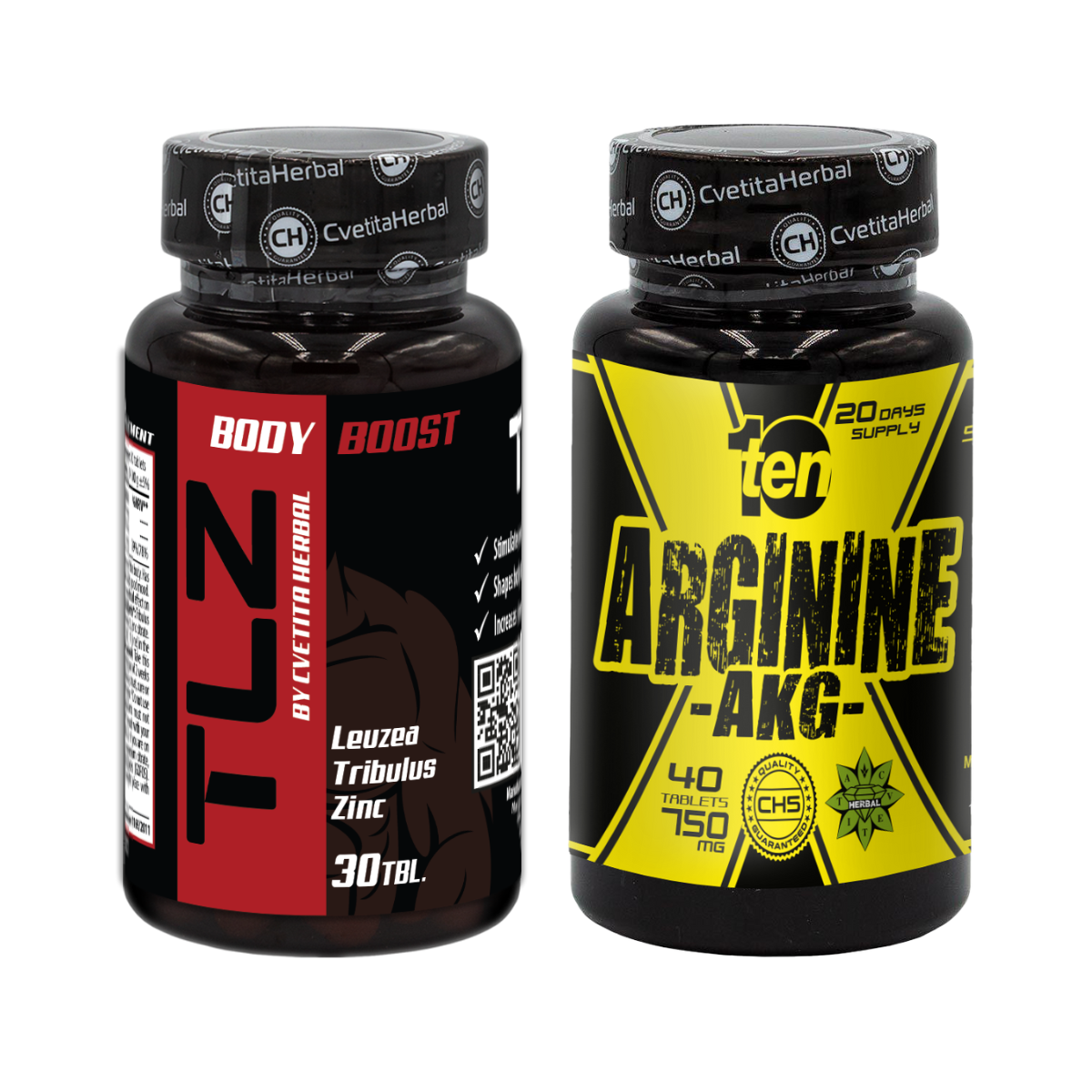 PACK COMBO: TLZ (Tribulus, Leuzea, Zinc) + TEN Arginina 40 comp.