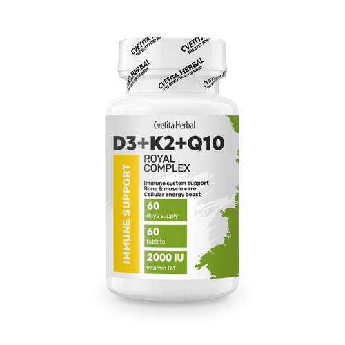 Витамин D3 + K2 + Q10 Royal Complex - 1 брой