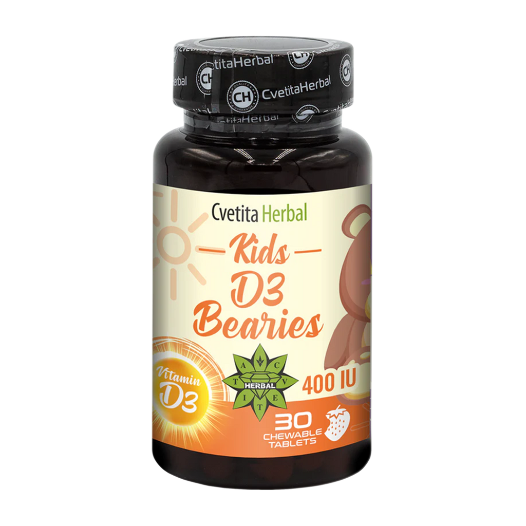 Витамини D3 за Деца - Kids D3 Bearies (30 таблетки x 600 IU) 1br