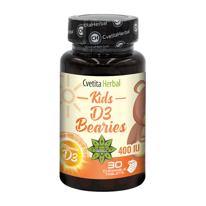 Витамини D3 за Деца - Kids D3 Bearies (30 таблетки x 600 IU) 1br