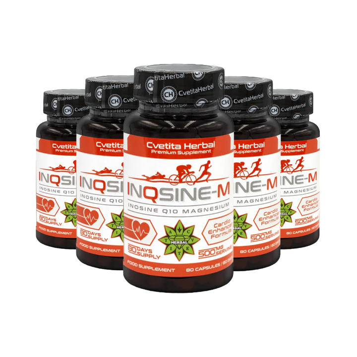Инозин, Коензим Q10, Магнезий - Вегетариански (80 капсули х 500 mg) 3+2