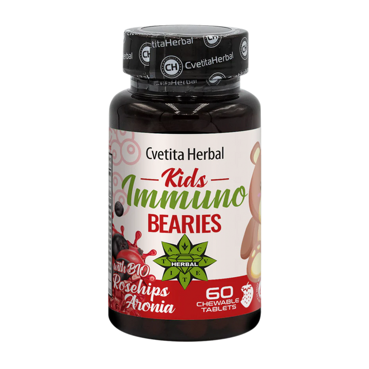 Детски Имуностимулант "Шипка" - Kids Immuno Bearies (30 таблетки) 1br