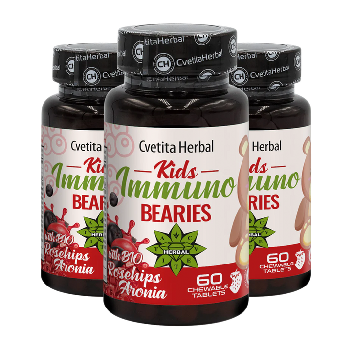Детски Имуностимулант "Шипка" - Kids Immuno Bearies (30 таблетки) 2+1