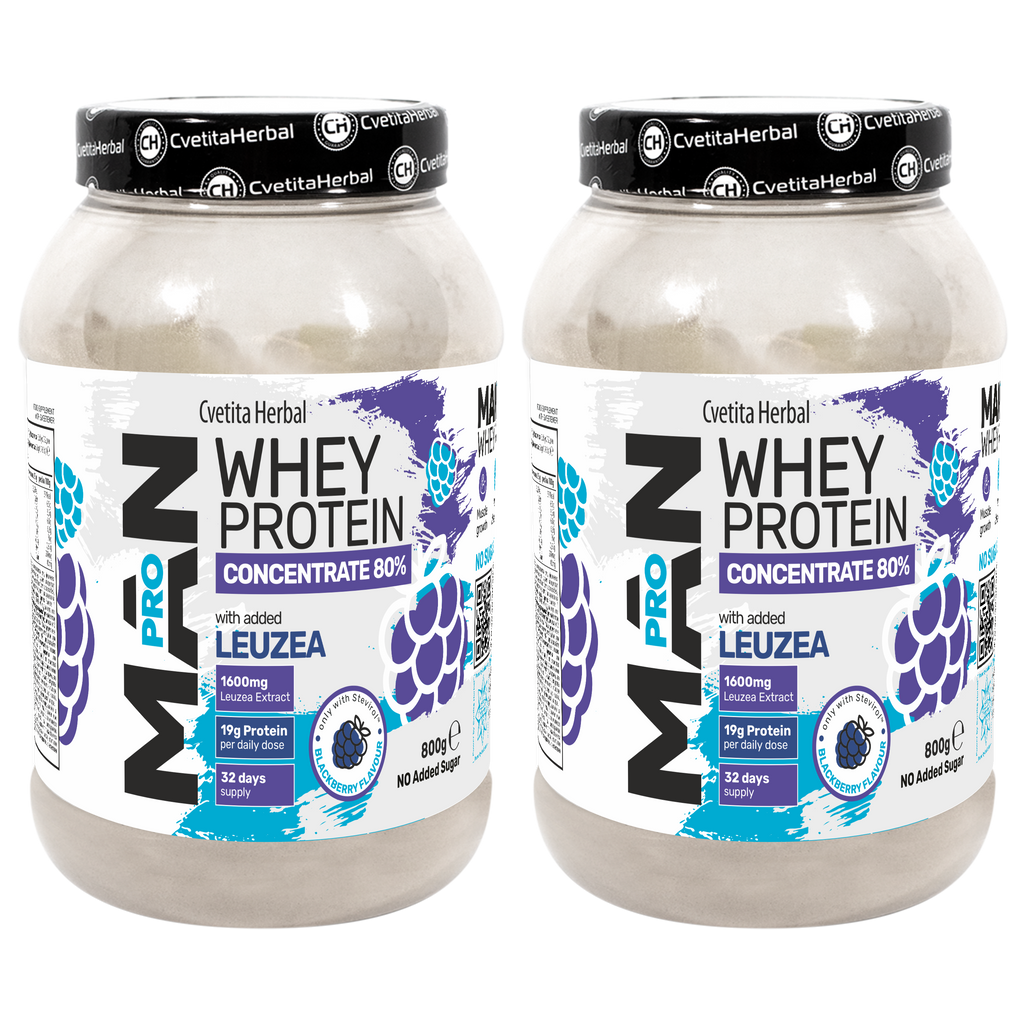 Proteína de Suero con Leuzea y Enzimas de Papaya - MAN PRO WHEY CONCENTRATE (800 gr)