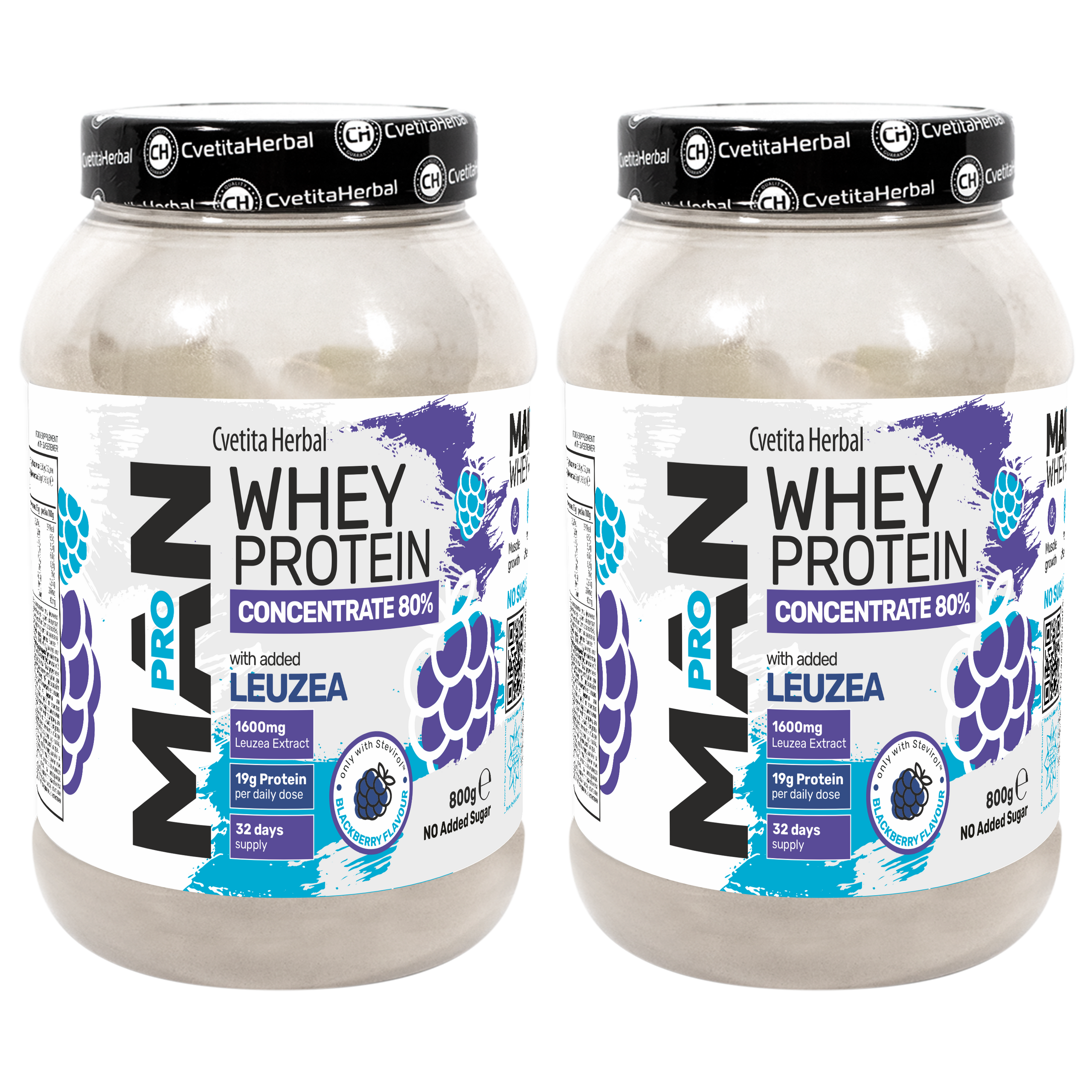Proteína de Suero con Leuzea y Enzimas de Papaya - MAN PRO WHEY CONCENTRATE (800 gr)