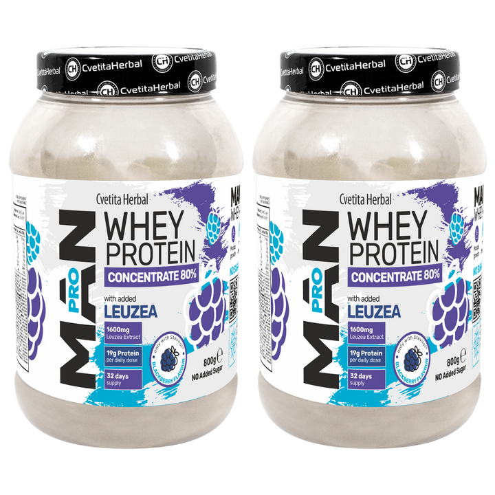 Proteína de Suero con Leuzea y Enzimas de Papaya - MAN PRO WHEY CONCENTRATE (800 gr)