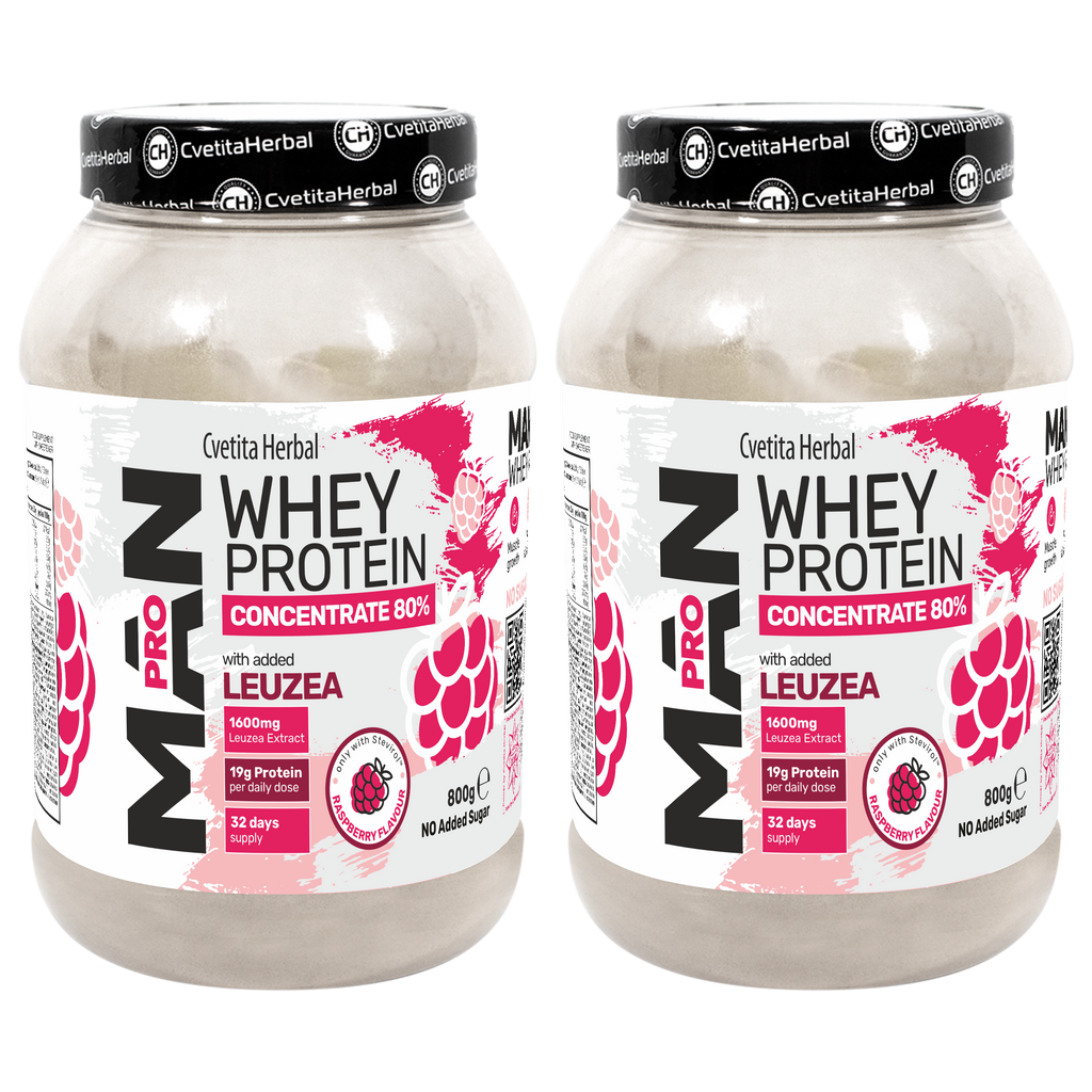Proteína de Suero con Leuzea y Enzimas de Papaya - MAN PRO WHEY CONCENTRATE (800 gr)