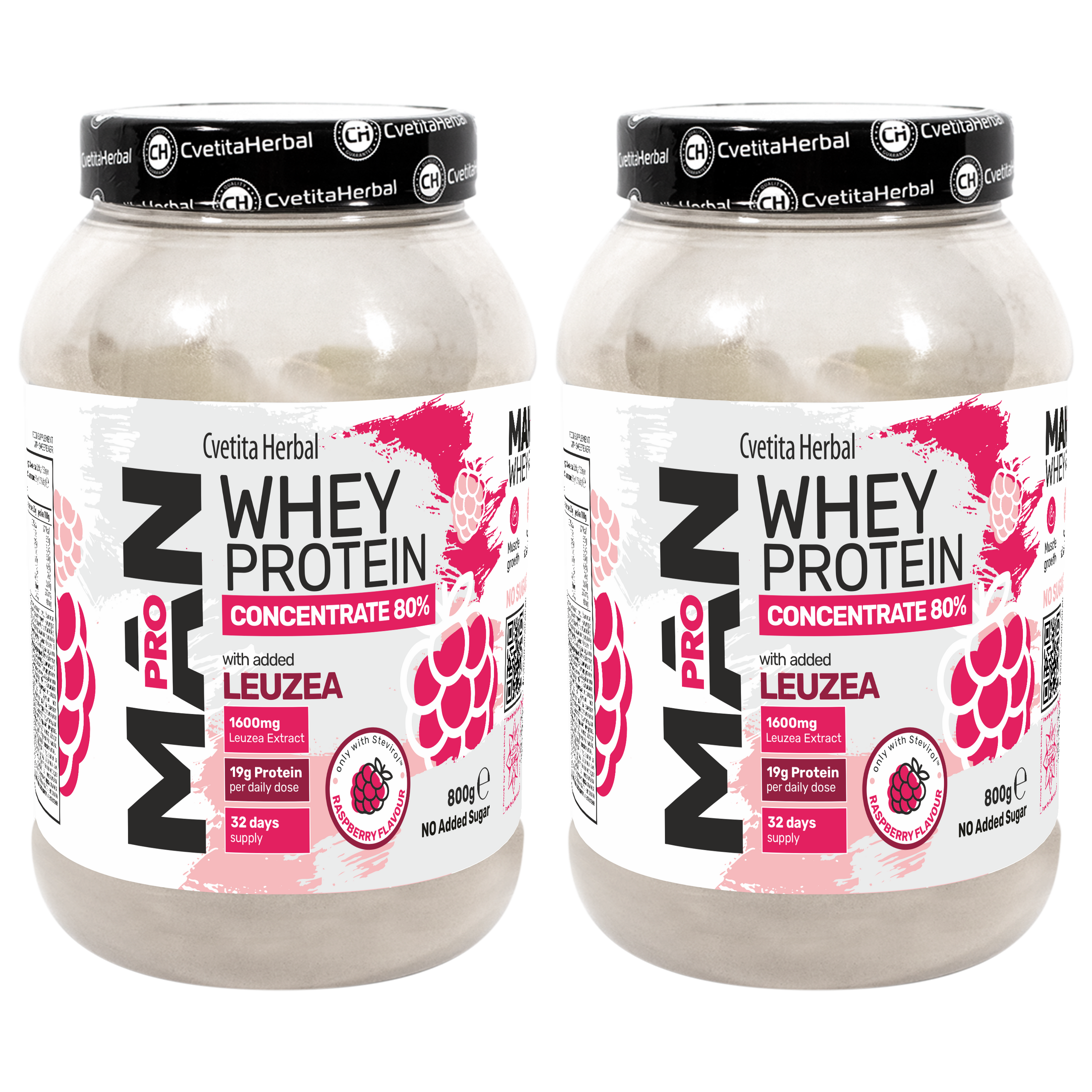 Proteína de Suero con Leuzea y Enzimas de Papaya - MAN PRO WHEY CONCENTRATE (800 gr)