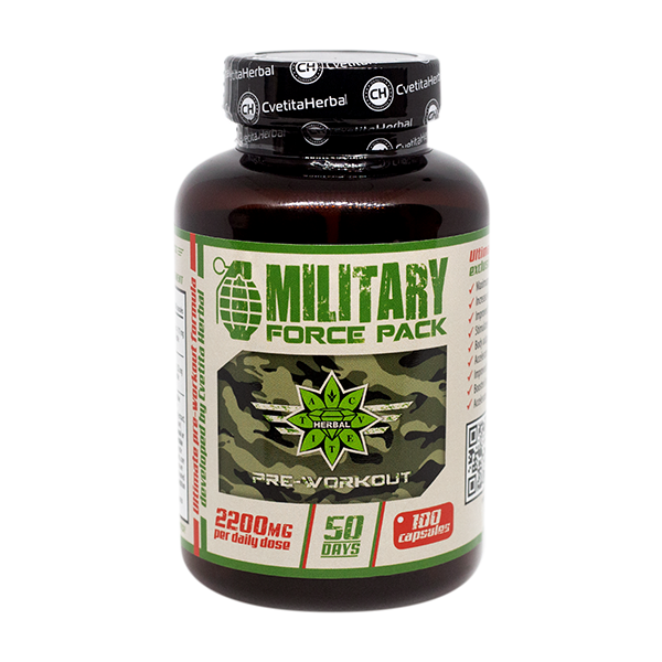 Билки и Аминокиселини - Military Force Pack (100 капс. х 1100 mg) 1br