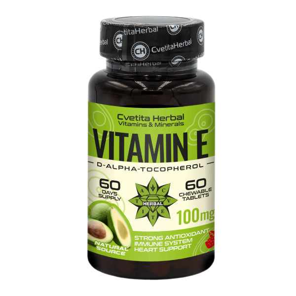 Vitamina E - Masticables (60 comprimidos x 100 mg)