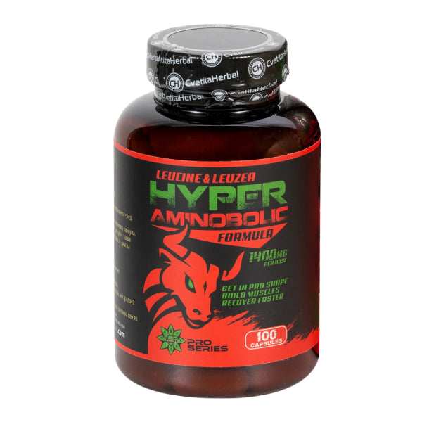 Leucina y Leuzea - Hyper Aminobolic (100 cápsulas)