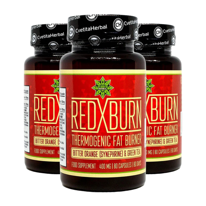 Екстракт Горчив Портокал и Зелен Чай – Red X Burn (80 капс. х 400 mg) 2+1