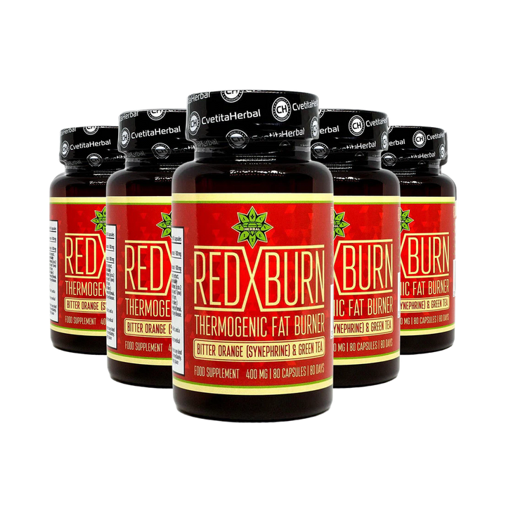 Екстракт Горчив Портокал и Зелен Чай – Red X Burn (80 капс. х 400 mg) 3+2