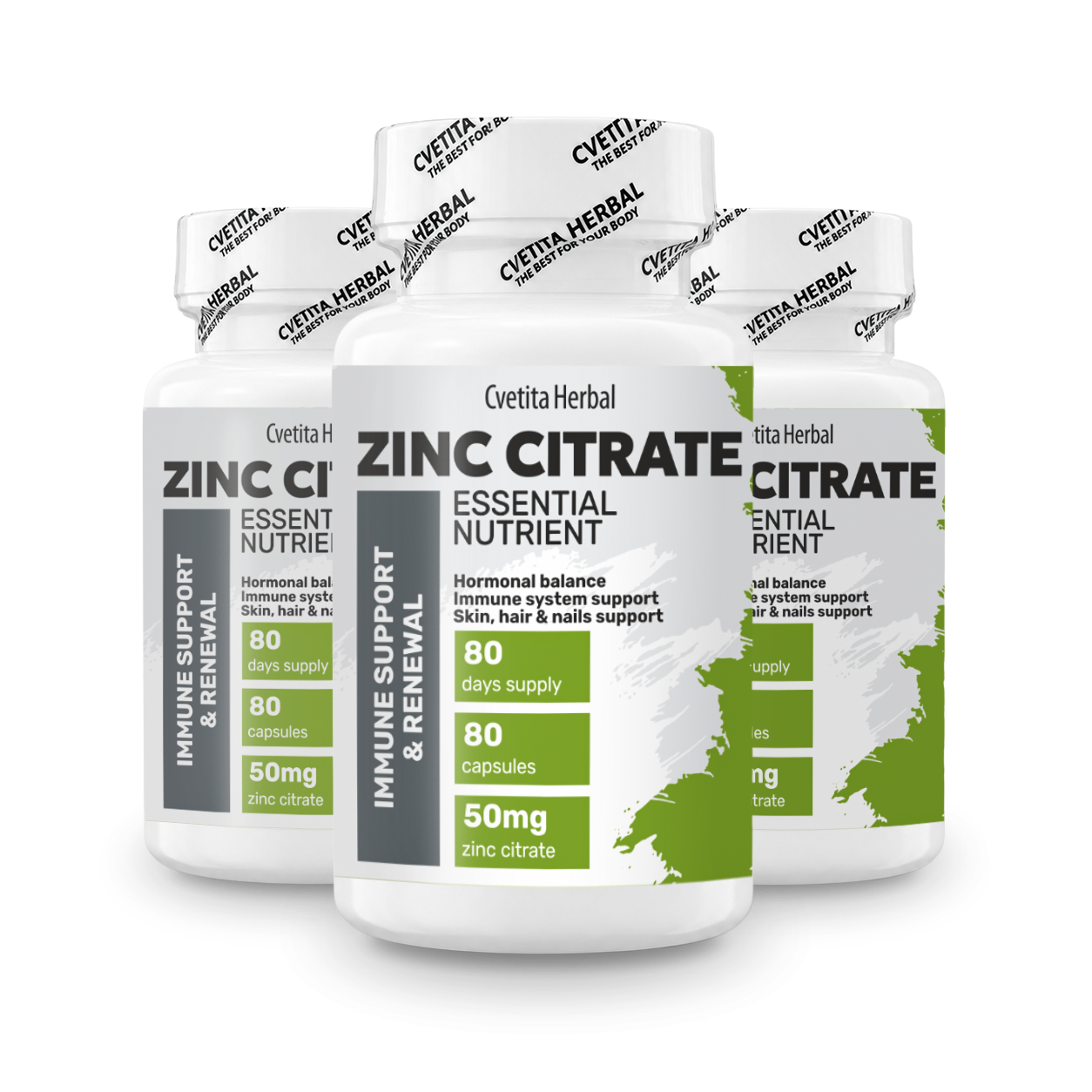 Citrato de Zinc - Zinc (80 cápsulas x 50 mg)