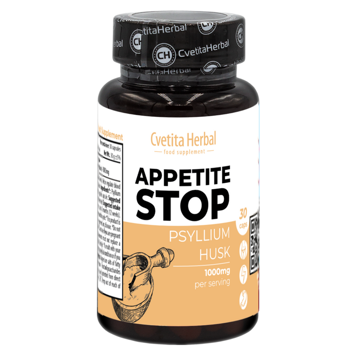 Vinagre de Manzana "Llantén Blanco (Psyllium)" - Appetite Stop (30 cáps. x 1000 mg)