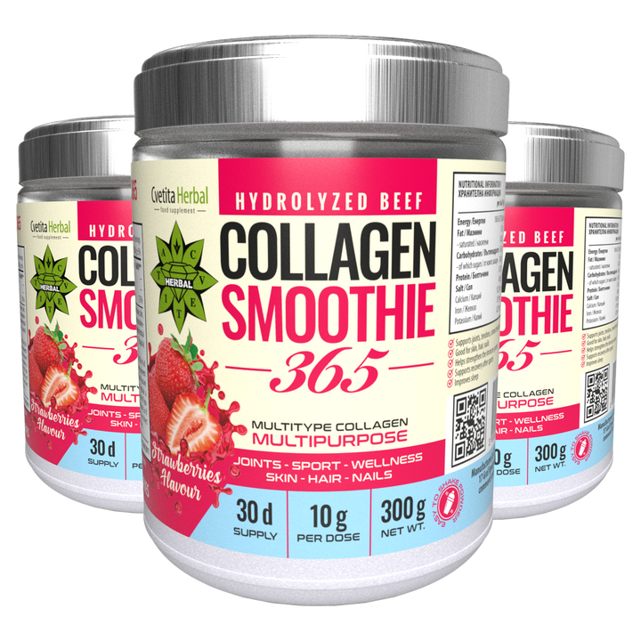 Smoothie de Colágeno «Fresa» – Collagen Smoothie 365 (300 g)