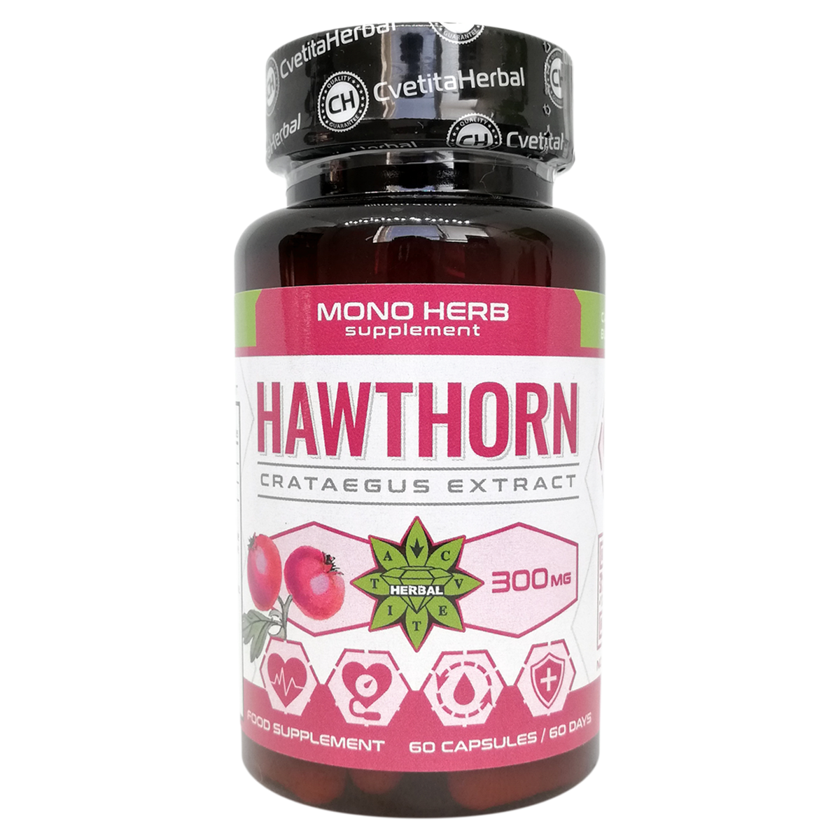 Extracto de Espino Blanco - Hawthorn (60 cápsulas x 300 mg)
