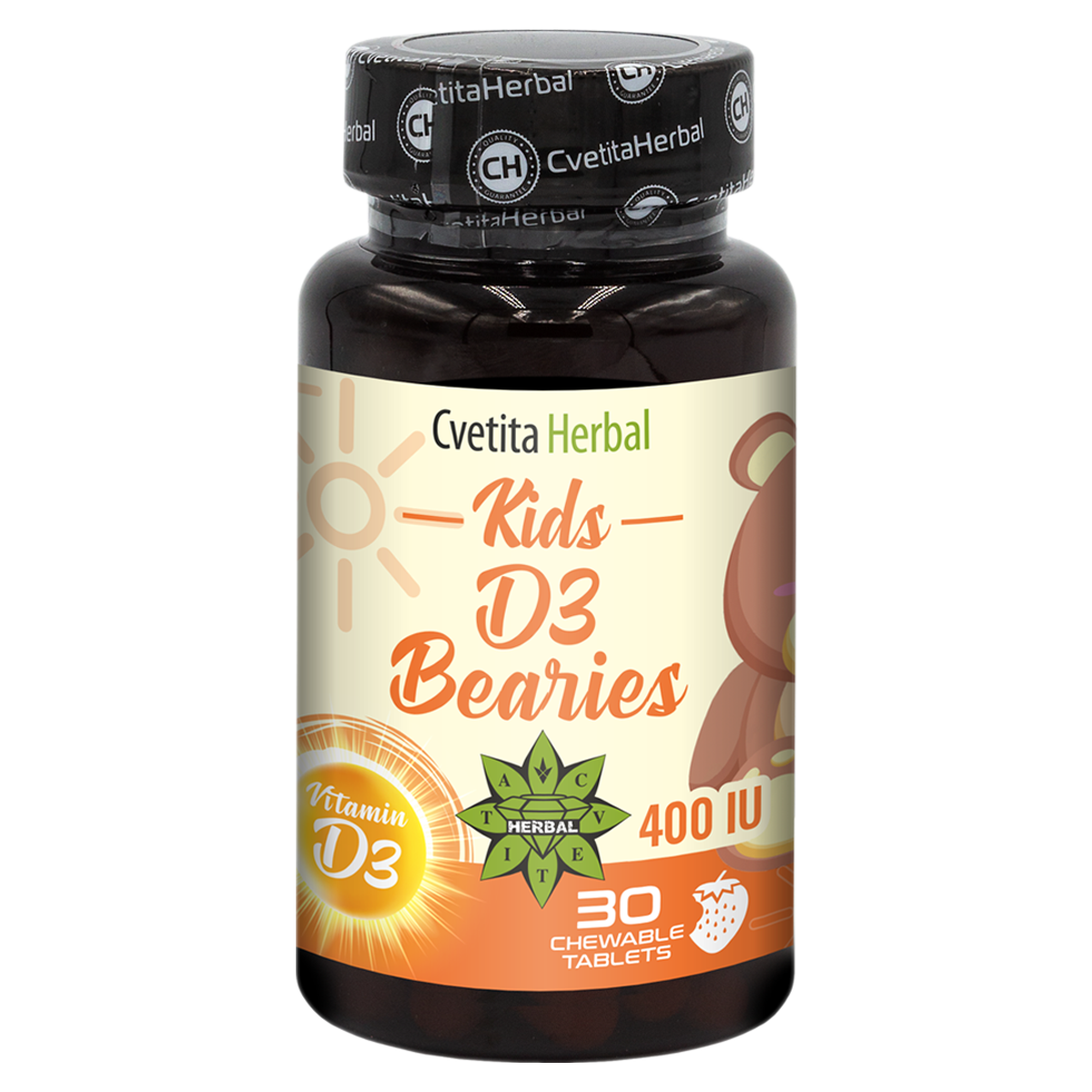 Vitaminas D3 para Niños - Kids D3 Bearies (30 tabletas x 600 IU)