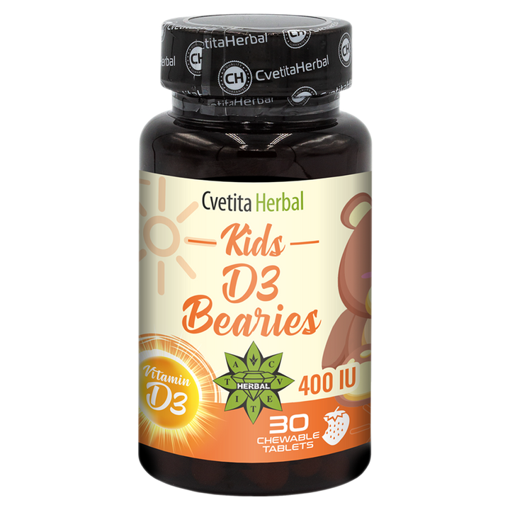 Vitaminas D3 para Niños - Kids D3 Bearies (30 tabletas x 600 IU)
