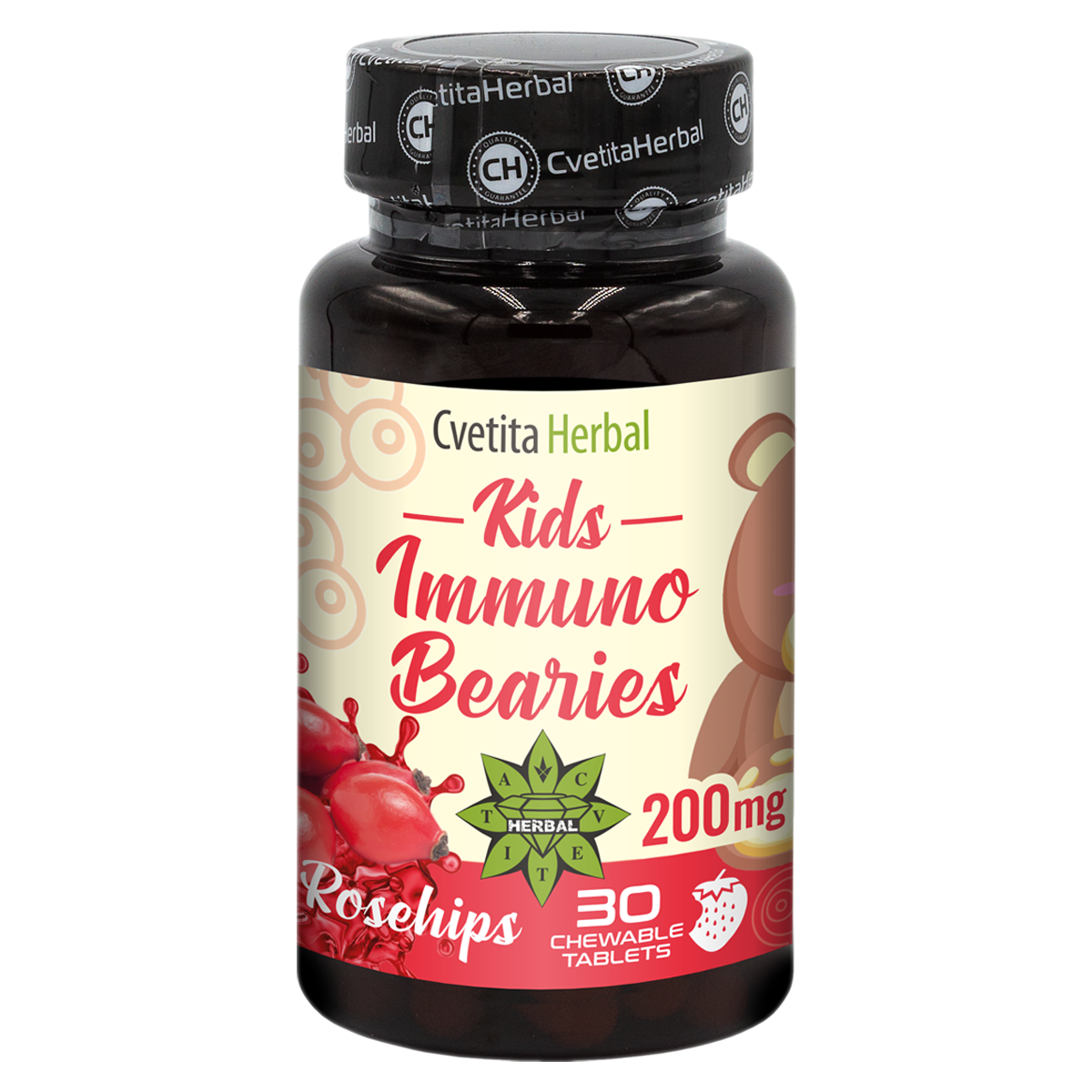 Inmunoestimulante Infantil "Escaramujo" - Kids Immuno Bearies (30 tabletas)