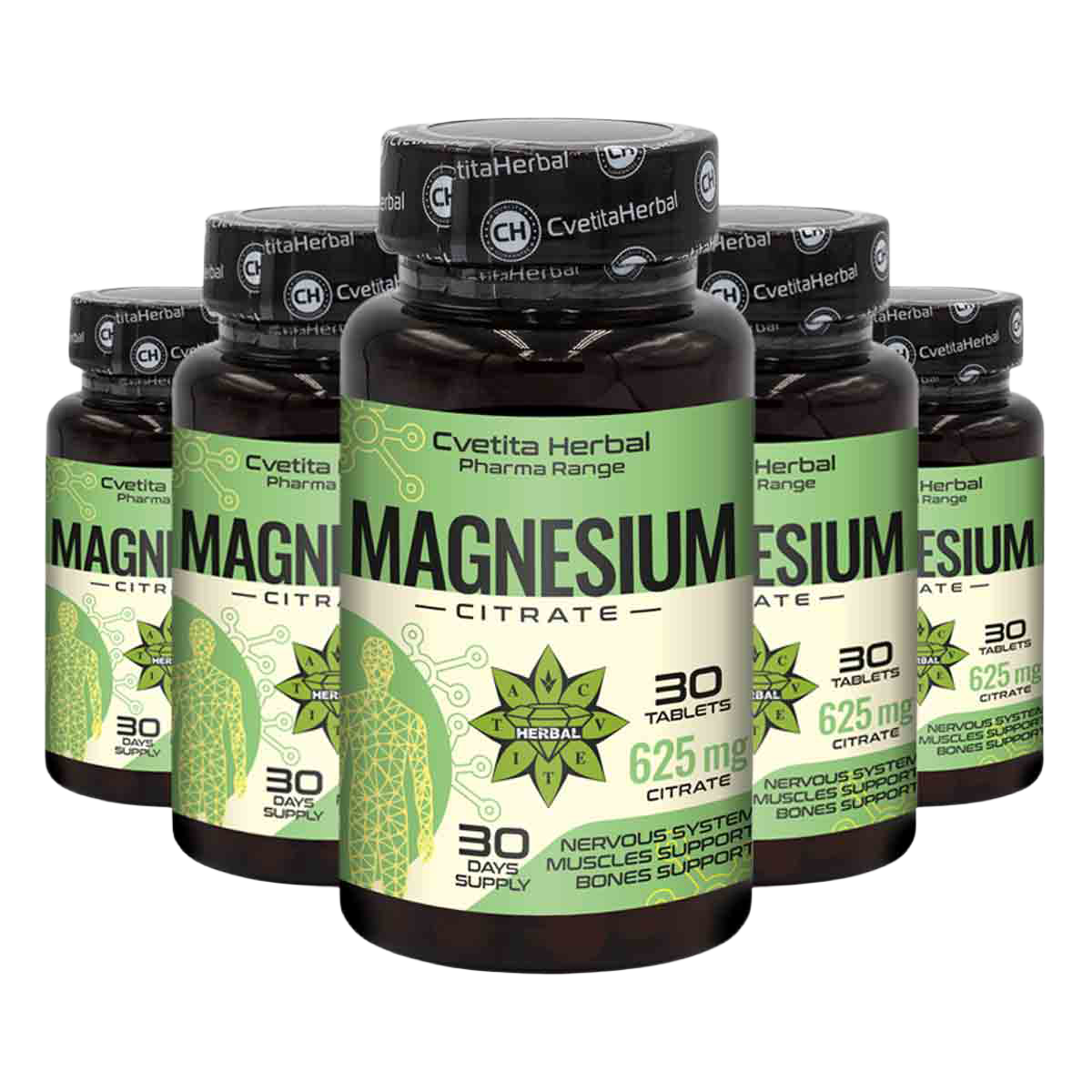 Citrato de Magnesio 625 mg - Magnesium Citrate - 30 comprimidos