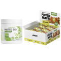 Matte Bio (BIO MATCHA LATTE) + Caja de muffins proteicos sabor pistacho MHN