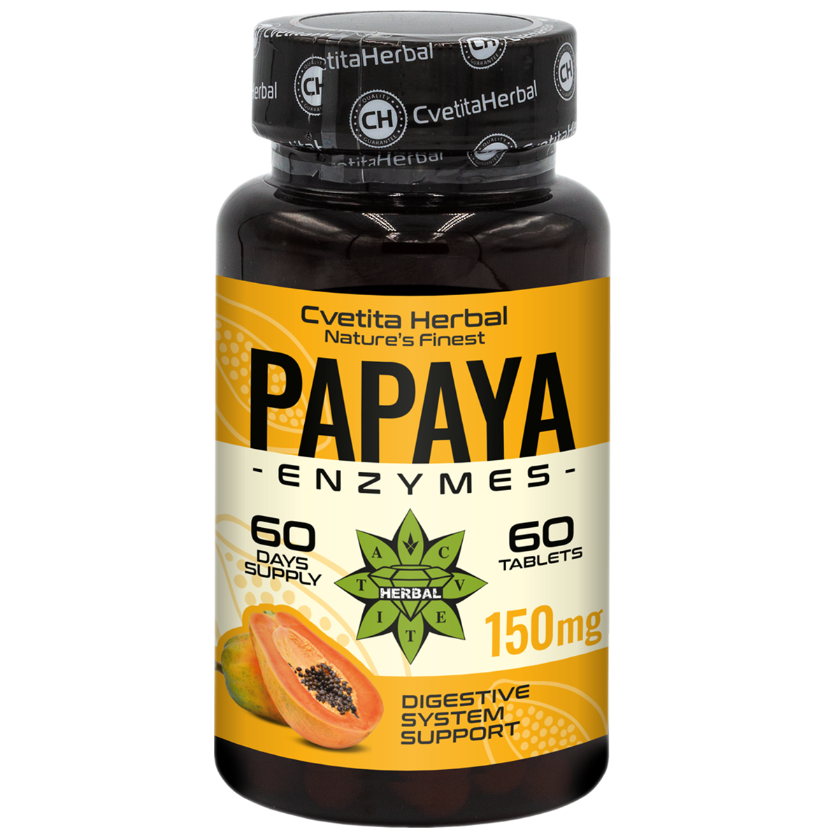 Enzimas de Papaya (60 comprimidos x 150 mg)