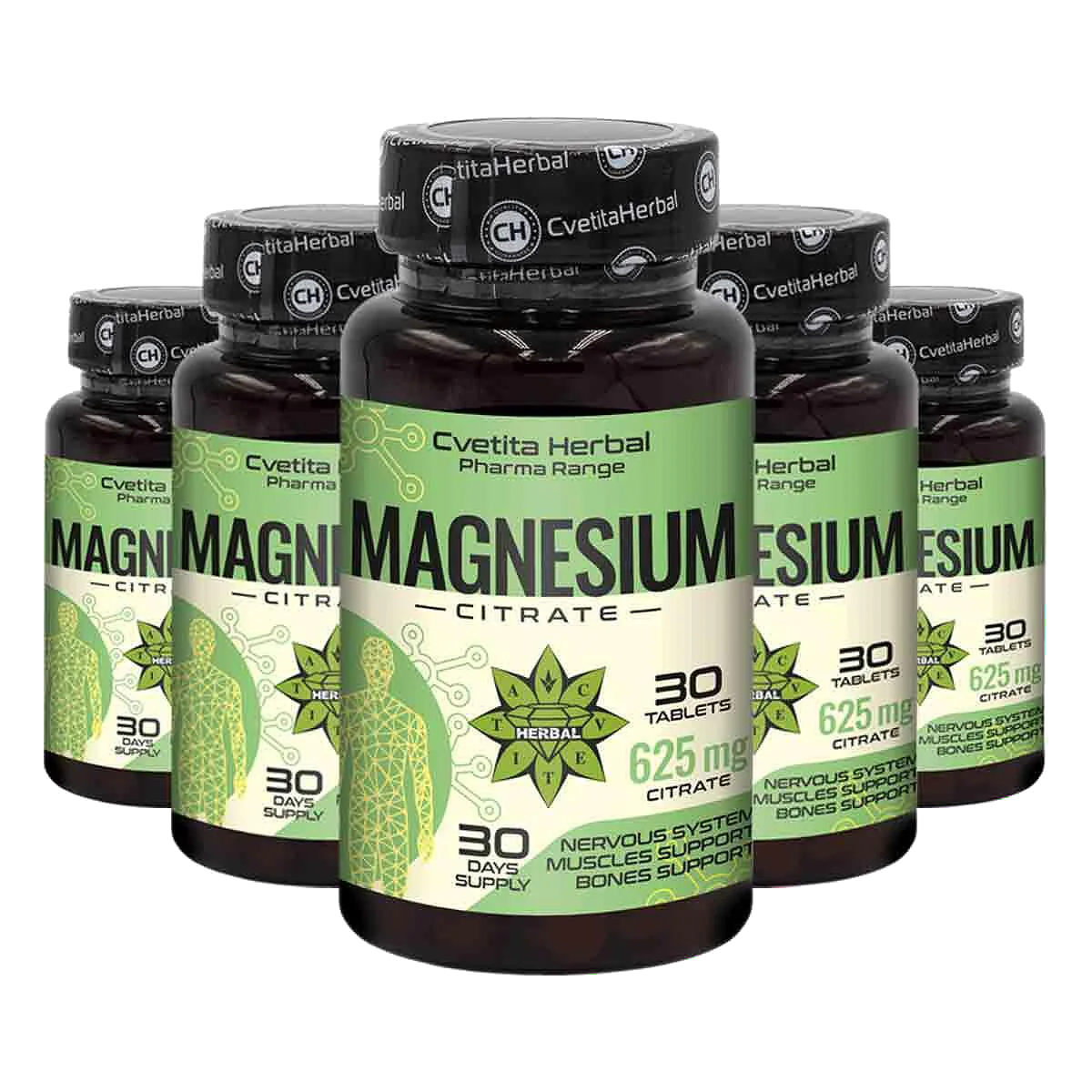 Citrato de Magnesio 625 mg - Magnesium Citrate - 30 comprimidos