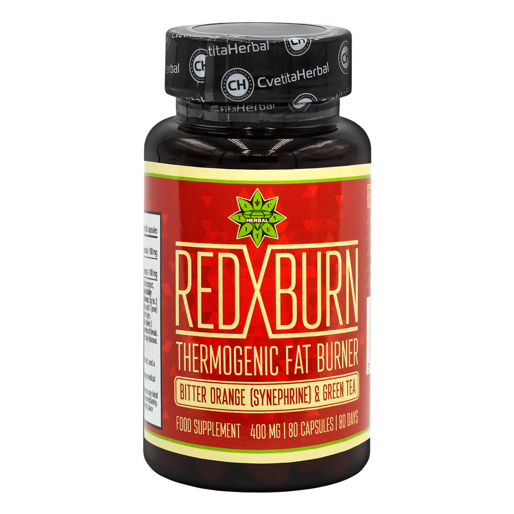 Extracto de Naranja Amarga y Té Verde – Red X Burn (80 cáps. x 400 mg)