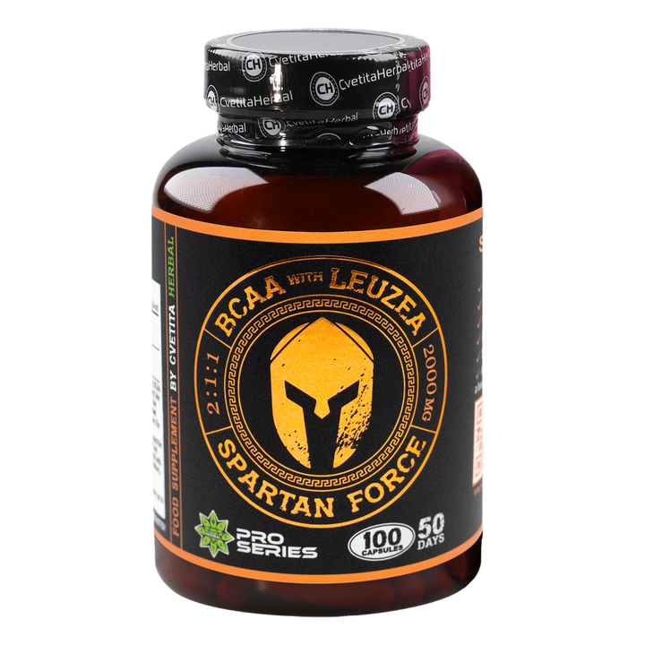 Leuzea y BCAA - Spartan Force (100 cápsulas)