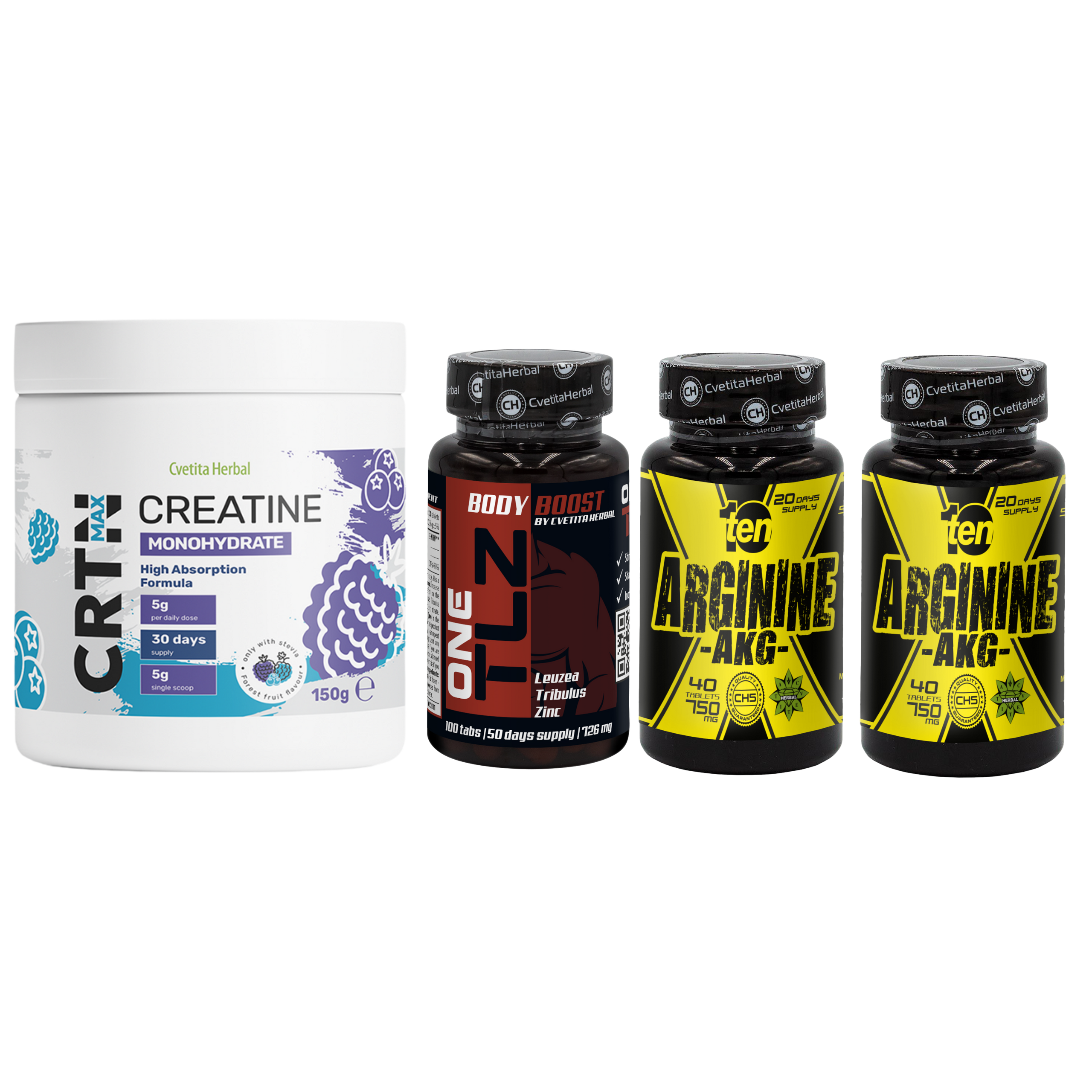 PACK COMBO: TLZ + ARGININE + CRTN MAX