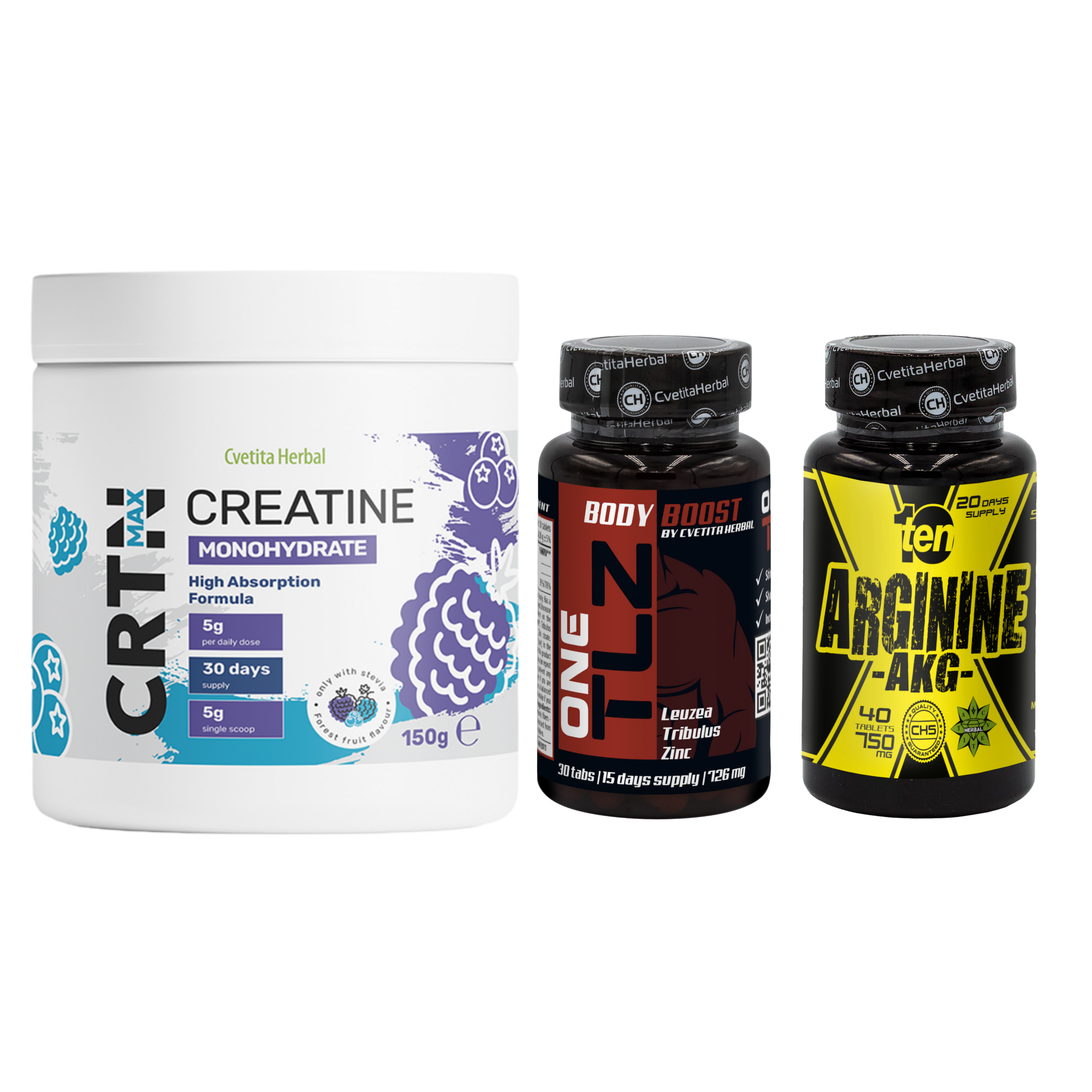 PACK COMBO: TLZ + ARGININE + CRTN MAX